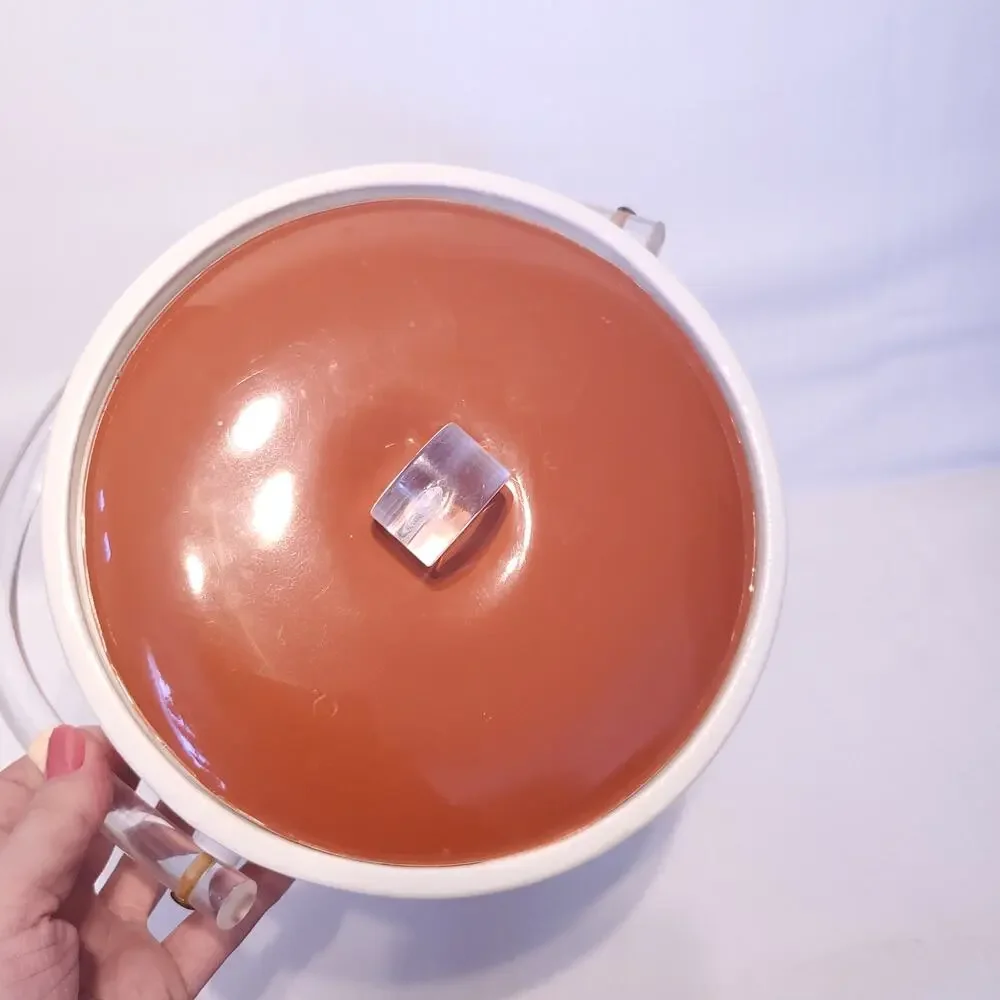 Mid Century Seashell Ice Bucket Lucite Vintage Bar Decor